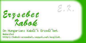 erzsebet kabok business card